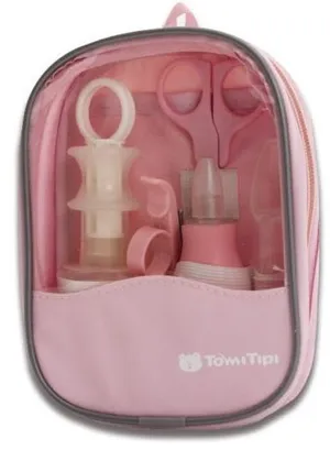 Set Cuidado Diario de Niña 5 Pzas Tomi Tipi Portatil Rosado